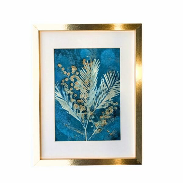 WET CYANOTYPE MIMOSA CADRE DECO UNIQUE FRANCE