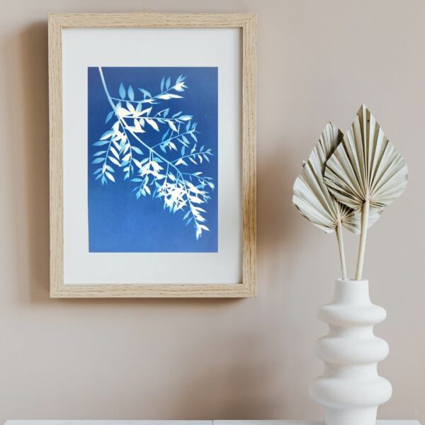 AFFICHE VEGETALE CYANOTYPE FAUX HOUX FRANCE