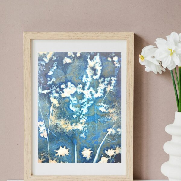 CADRE WET CYANOTYPE DESIGN UNIQUE SENECON JACOBEE MADE IN FRANCE